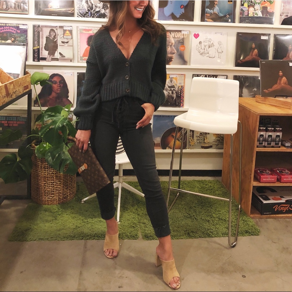 Abercrombie & Fitch sz 26 r lace up black denim